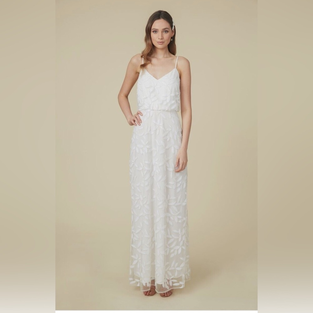 NWT WAYF Beaded White Wedding Dress